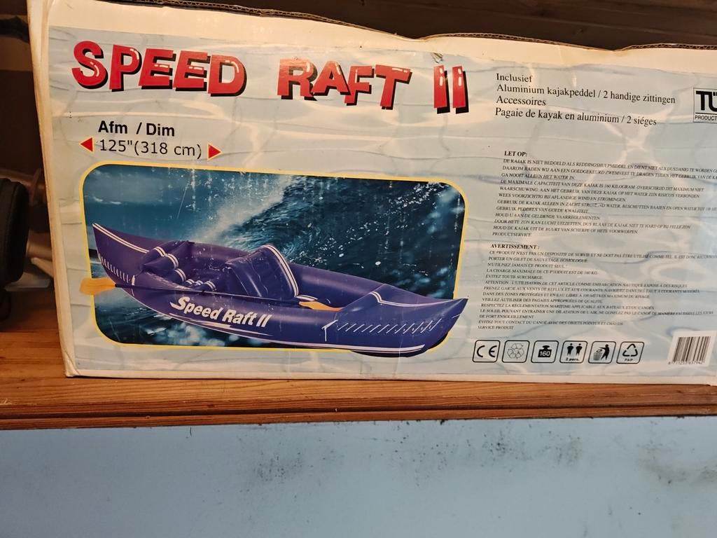 Speed Raft II opblaasbare kajak, Watersport en Boten, Kano's, Ophalen of Verzenden