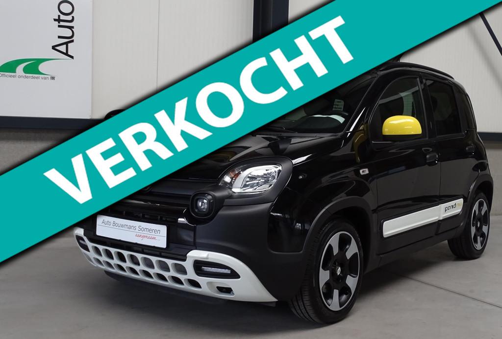 Fiat Panda 1.0 Hybrid Pandina Cross- AIRCO/2X DIGI DASH/BLUE, Auto's, Stof, Gebruikt, Zwart, Panda