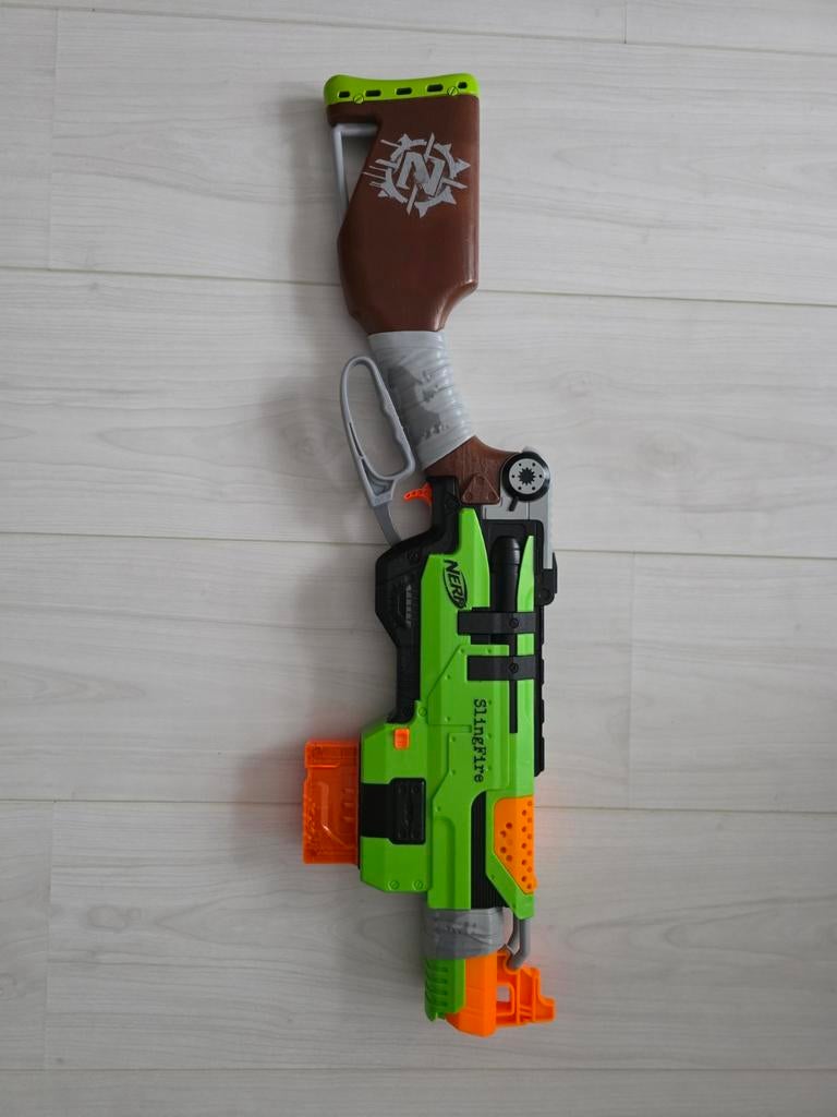 Nerf Zombie Strike SlingFire Blaster, Ophalen of Verzenden, Gebruikt