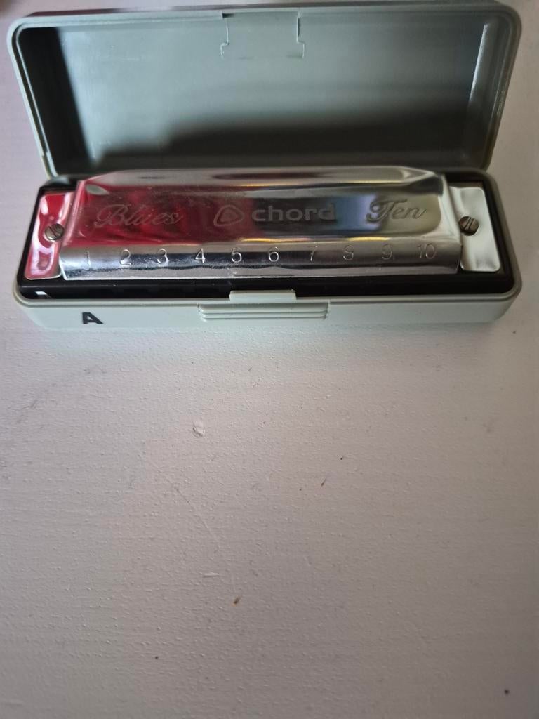 Chord Blues Ten Harmonica A-mondharmonica, Overige typen, Nieuw, Ophalen of Verzenden, Met koffer of doosje