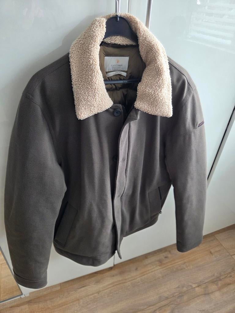 Cast Iron Studman Bomberjack met Sherpa Kraag, Kleding | Heren, Jassen | Winter, Overige maten, Ophalen of Verzenden, Zo goed als nieuw