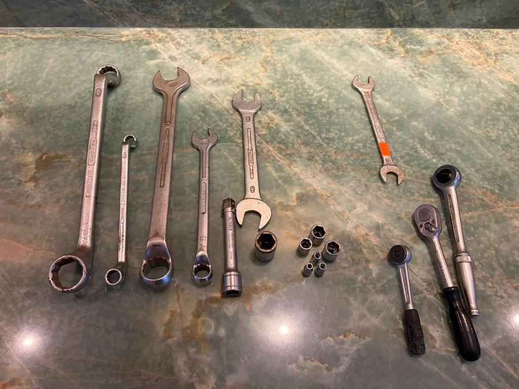 Gereedschap Hazet en Gedore ratels en steekaleutels oa 3/8, Ophalen of Verzenden, Gebruikt