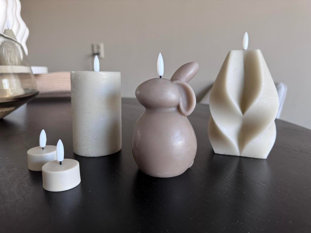 Beige led kaarsen Junofires, Overige materialen, Beige, Nieuw, Ophalen of Verzenden