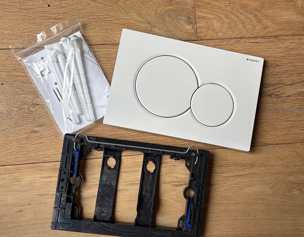 Geberit Sigma01 bedieningspaneel inbouwtoilet - wit glanzend, Doe-het-zelf en Verbouw, Sanitair, Ophalen of Verzenden, Nieuw, Toilet