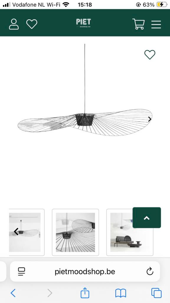 Originele Petite Friture Vertigo hanglamp large, Ophalen, Zo goed als nieuw, Metaal, 75 cm of meer
