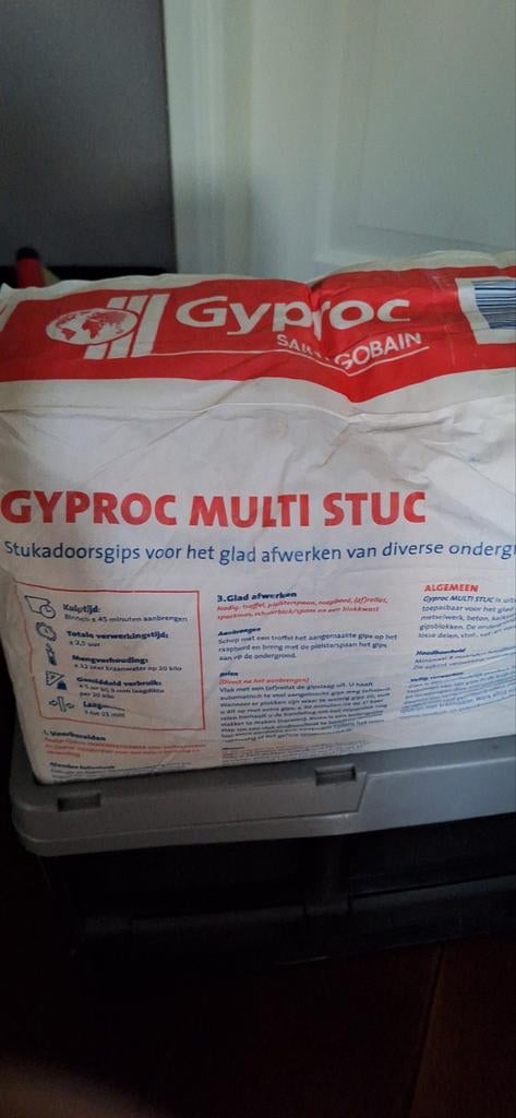 Gyproc Multi Stuc - 2 zakken nieuw stucwerk, Ophalen