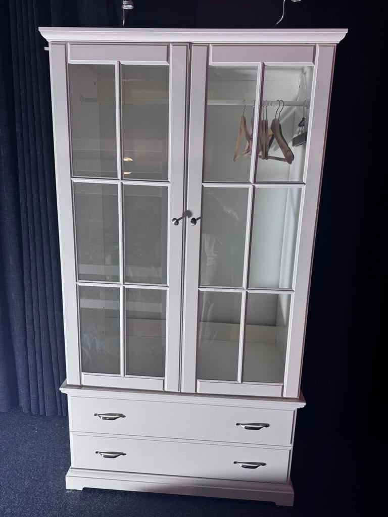 Ikea witte kast Liatorp, Huis en Inrichting, Kasten | Kledingkasten, Ophalen, Gebruikt, 100 tot 150 cm, Met lade(s)