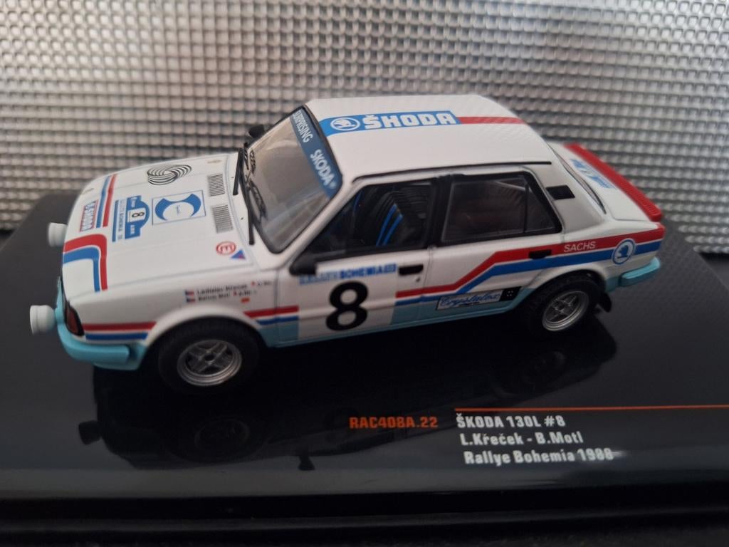 Skoda 130L #8 Rally 8 Bohemia 1988
Schaal 1:43, Overige merken, IXO, IXO, Nieuw