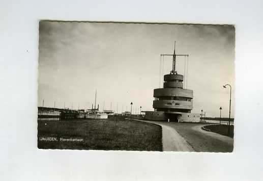 scheepvaart-foto/kaart-IJMUIDEN-sluis-havenkantoor, Ophalen of Verzenden, 1940 tot 1960, Gelderland