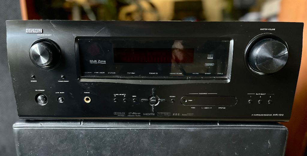 Denon AV Surround Receiver AVR-1910, Ophalen, Gebruikt, Denon, 120 watt of meer
