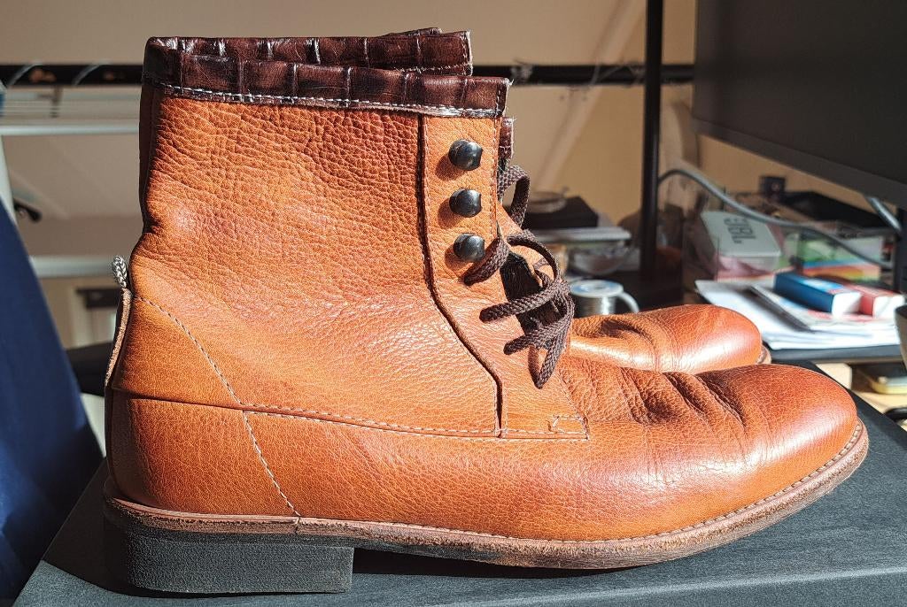 Floris van Bommel veterboots, Kleding | Heren, Schoenen, Bruin, Boots, Floris van Bommel, Ophalen of Verzenden