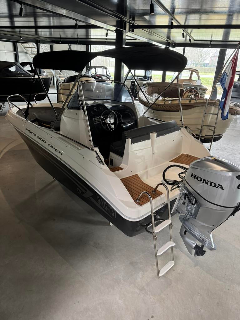 Prins 500 Open - Honda 60pk (Splinternieuwe motor), Info@admiraal-watersport.nl, Westrak 15, Prins, Ophalen of Verzenden