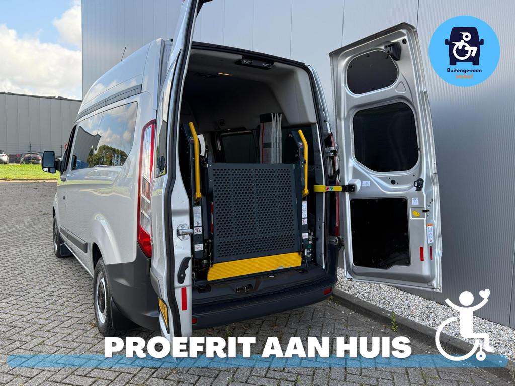 Ford Transit Custom Rolstoelbus 5 Persoons Rolstoellift Tafe, Voorwielaandrijving, 12 maanden, Gebruikt, Zwart