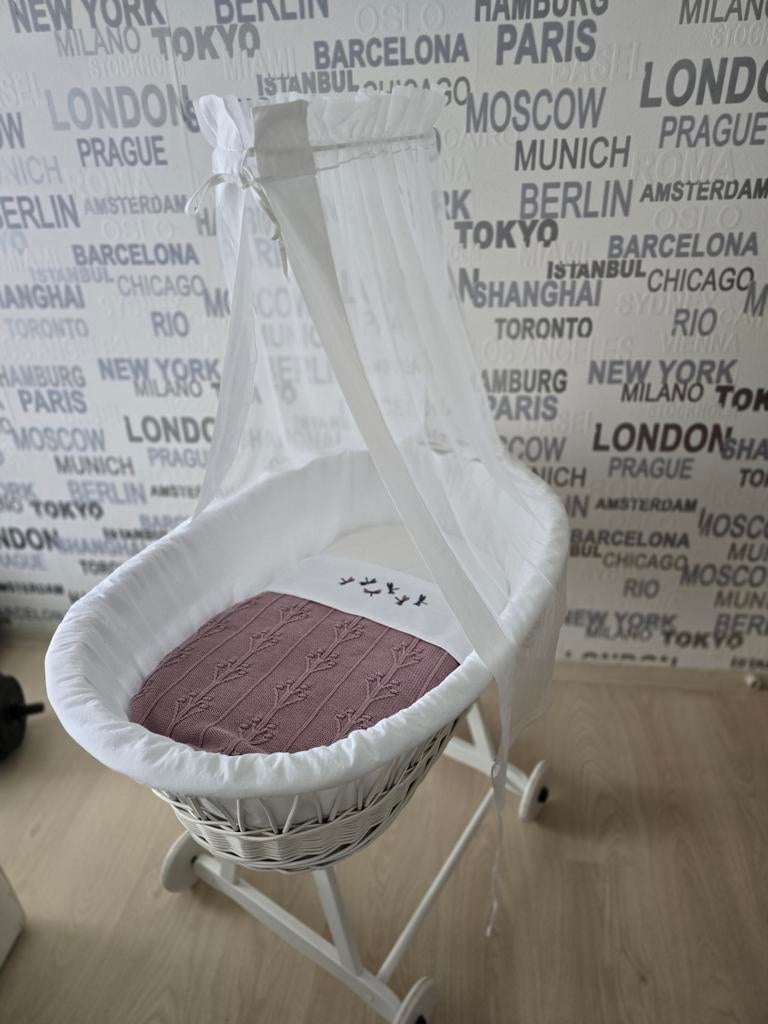 Rieten wieg, Ophalen, Gebruikt, Wieg