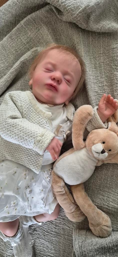 Mooie reborn Alessia met certificaat, Verzamelen, Ophalen of Verzenden, Zo goed als nieuw, Pop