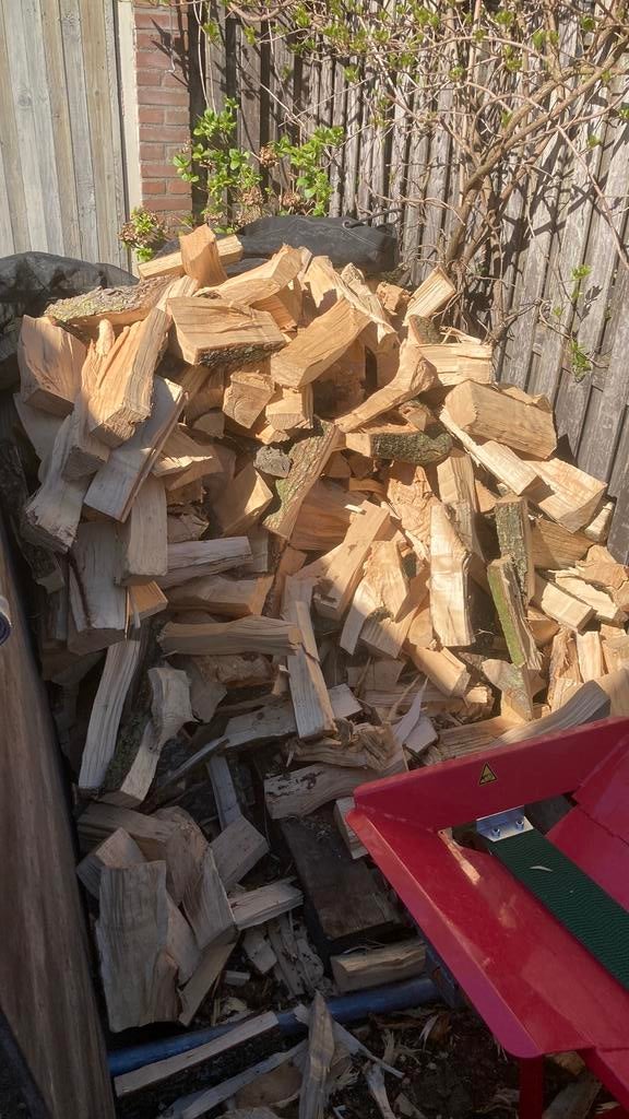 Brandhout gekloofd eik en es, Tuin en Terras, Haardhout, Minder dan 3 m³, Ophalen