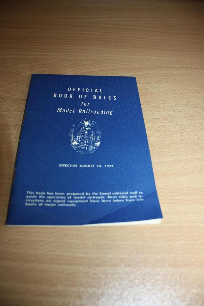 Lionel Official book of rules, Overige merken, Wisselstroom, Gebruikt, Verzenden