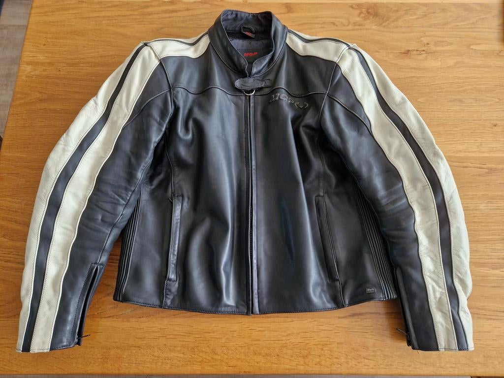 In prima staat retro Lederen motorjas MQP, Ophalen of Verzenden, Tweedehands, Jas | leer