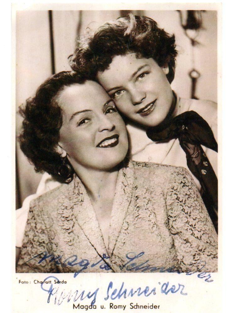 Foto Magda en Romy Schneider, Verzamelen, Ophalen, 1980 tot heden, Sterren en Beroemdheden