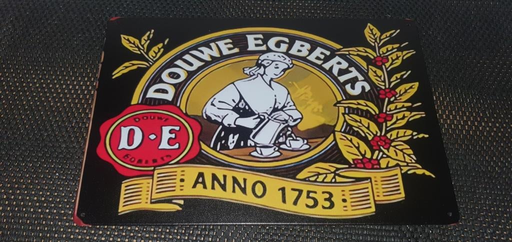 Prachtig Reclamebord Douwe Egberts – "Het Koffievrouwtje", Ophalen of Verzenden, Nieuw, Reclamebord