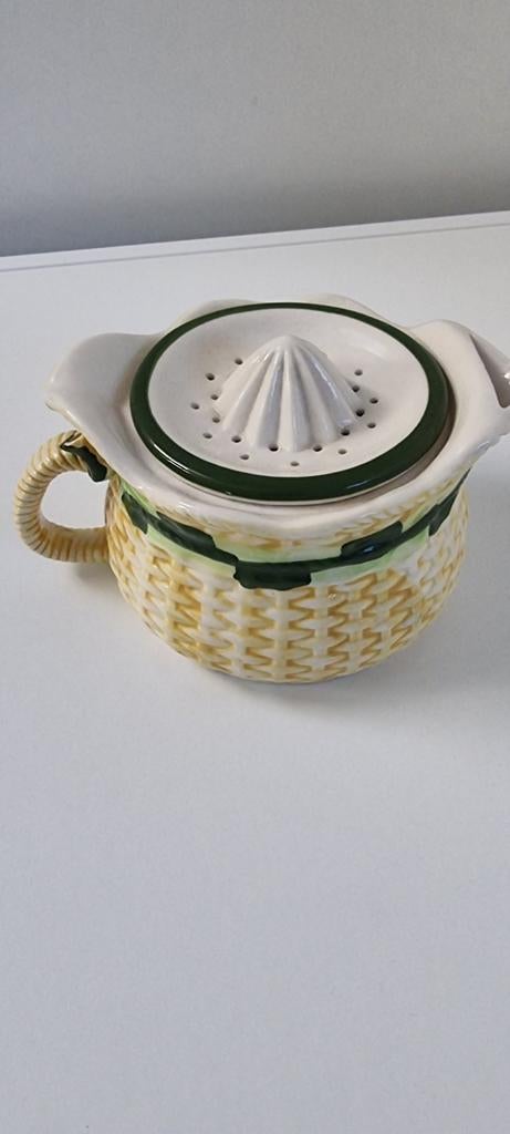 Vintage Keramische Citruspers - Mandpatroon, Huis en Inrichting, Keuken | Keukenbenodigdheden, Ophalen of Verzenden, Zo goed als nieuw