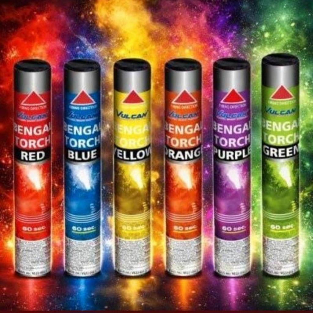 Vuurwerk fakkels in diversen kleuren, Ophalen, Nieuw, Feestartikel, Overige