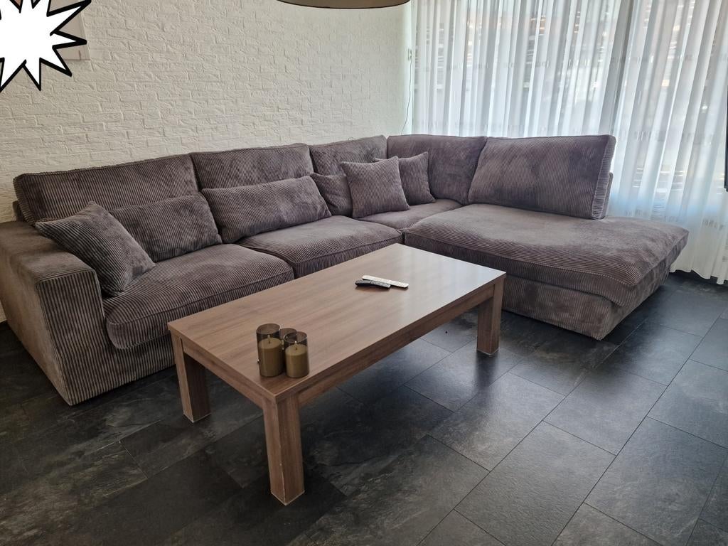 Hoekbank., Gebruikt, 100 tot 125 cm, Hoekbank, 300 cm of meer