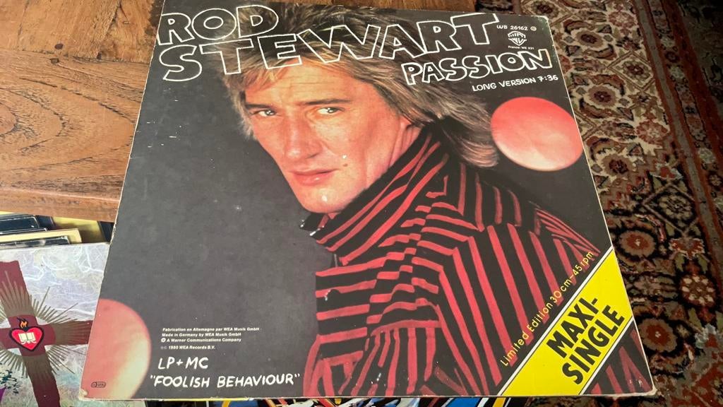 Rod Stewart. Passion. Long version, Ophalen of Verzenden, Zo goed als nieuw, 12 inch, Poprock