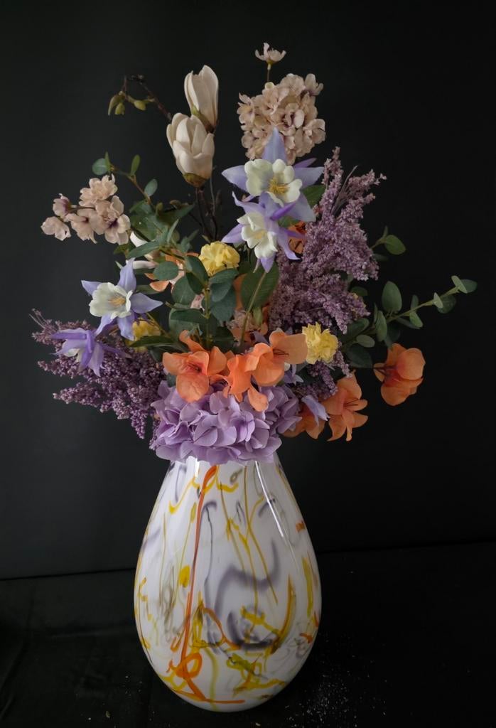 Grote glazen vaas van fidrio, Huis en Inrichting, Ophalen of Verzenden, Nieuw, Binnen