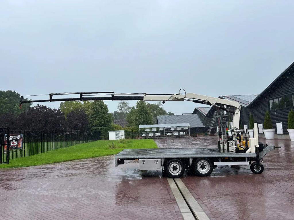 kuiper Aanhanger wipkar 8 TON MET KRAAN FASSI (bj 2011), Auto's, Vrachtwagens, Overige brandstoffen, Origineel Nederlands, Bedrijf