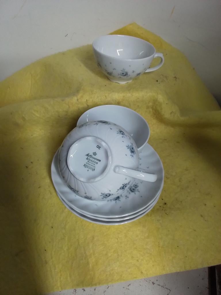 10022) 3 mooie kop en schotels  SELFMANN  WEIDEN, Huis en Inrichting, Keuken | Servies, Ophalen of Verzenden, Aardewerk, Overige stijlen