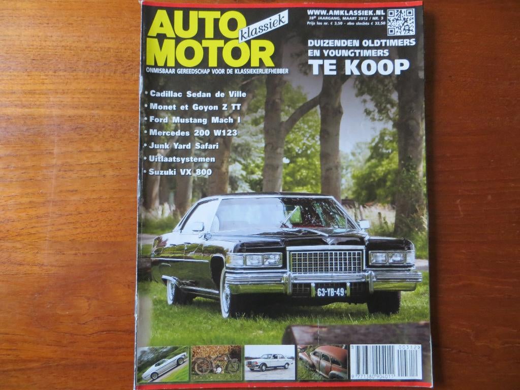 Auto Motor Klassiek 3 2012 MB W123, Mustang Mach1, Cadillac, Ophalen of Verzenden, Nieuw, Ford