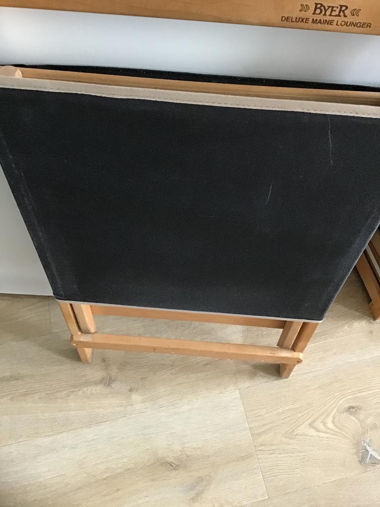 Houten opvouwbare Byer kampeerstoelen, Ophalen, Zo goed als nieuw, Campingstoel