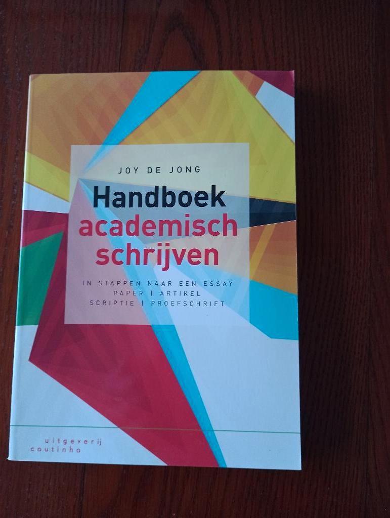 HANDBOEK ACADEMISCH SCHRIJVEN  essay paper artikel NIEUW, Nieuw, Joy de jong, Alpha, HBO