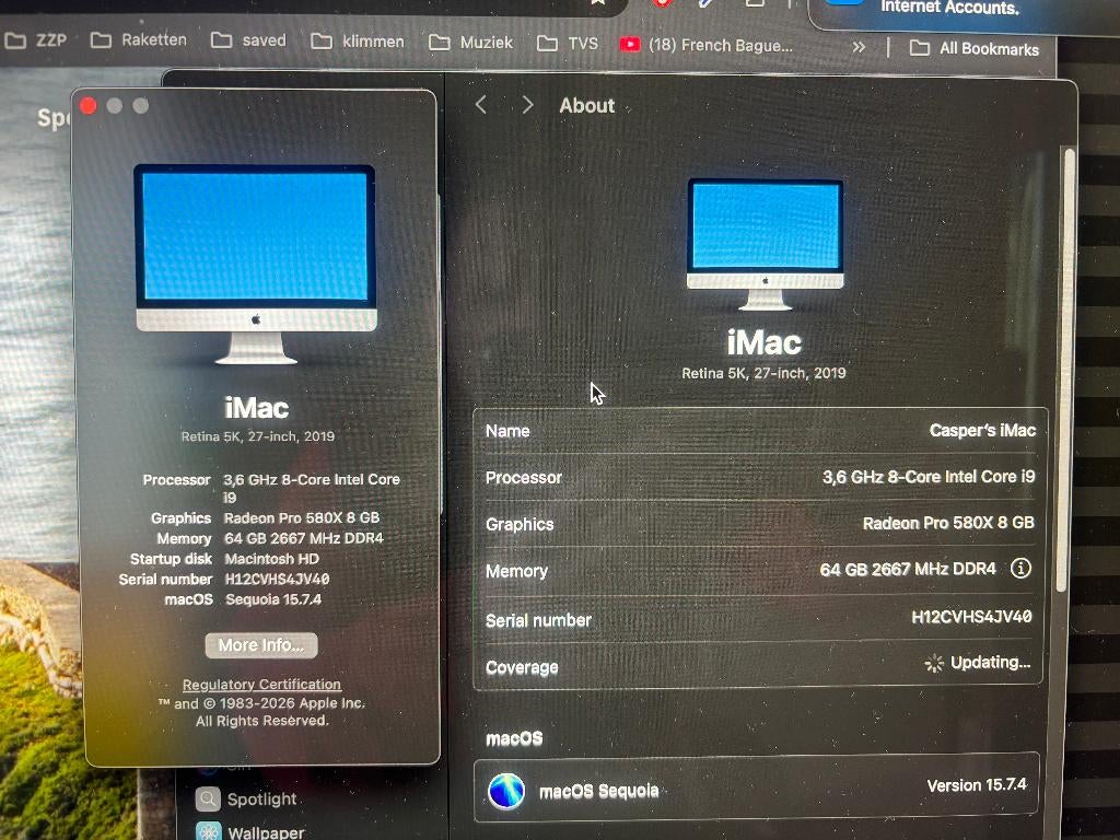 Apple iMac 27" Retina 5K (2019) — i9 | 64GB RAM | 512GB SSD, Computers en Software, Apple Desktops, 64 GB of meer, SSD, IMac, Zo goed als nieuw