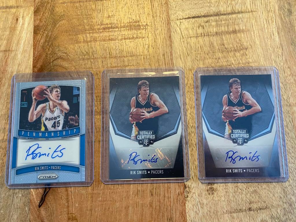 Rik Smits gesigneerde NBA basketbal kaarten (3 stuks), Ophalen of Verzenden, Zo goed als nieuw, Overige sporten, Spelerskaart