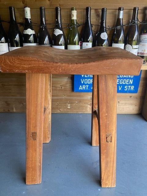 kruk teak hout, Huis en Inrichting, Krukjes, Ophalen, Zo goed als nieuw, Hout