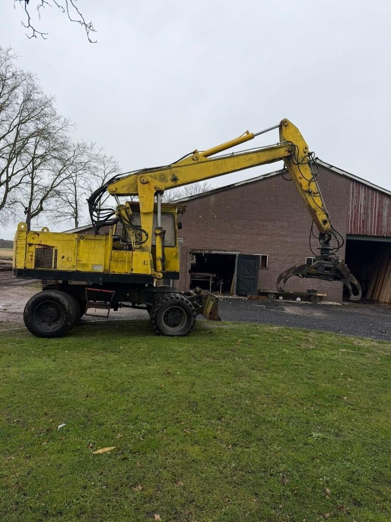 Mobiele kraan Eder M 825 B met Cranab bomengrijper en zaag, Zakelijke goederen, Machines en Bouw | Kranen en Graafmachines, Ophalen