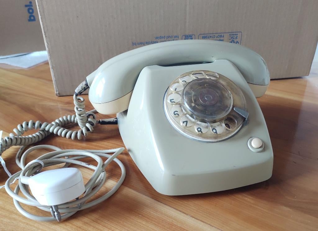 Vintage Telefoon PTT T65 draaischijf, Ophalen of Verzenden, Gebruikt, Met draaischijf