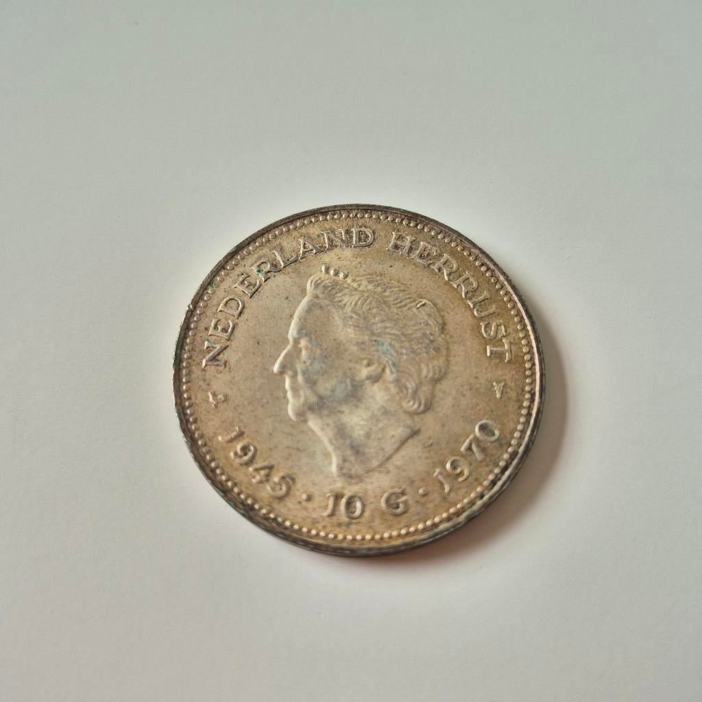 10 gulden zilver uit 1970, Ophalen of Verzenden, Overige landen, Losse munt, Zilver
