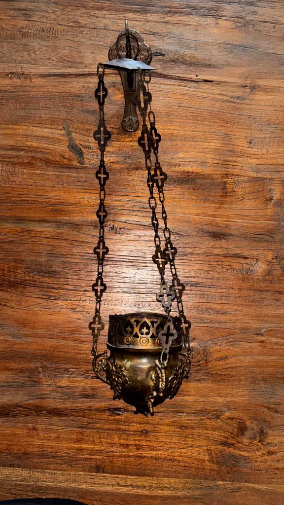 Antieke Godslamp / Eeuwig Licht - Religieuze Decoratie, Ophalen of Verzenden