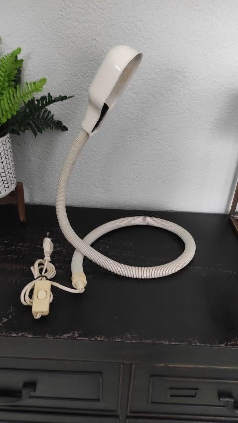 Vintage serpent lamp Elco Lite wit, Ophalen of Verzenden, Gebruikt, Metaal, Minder dan 50 cm
