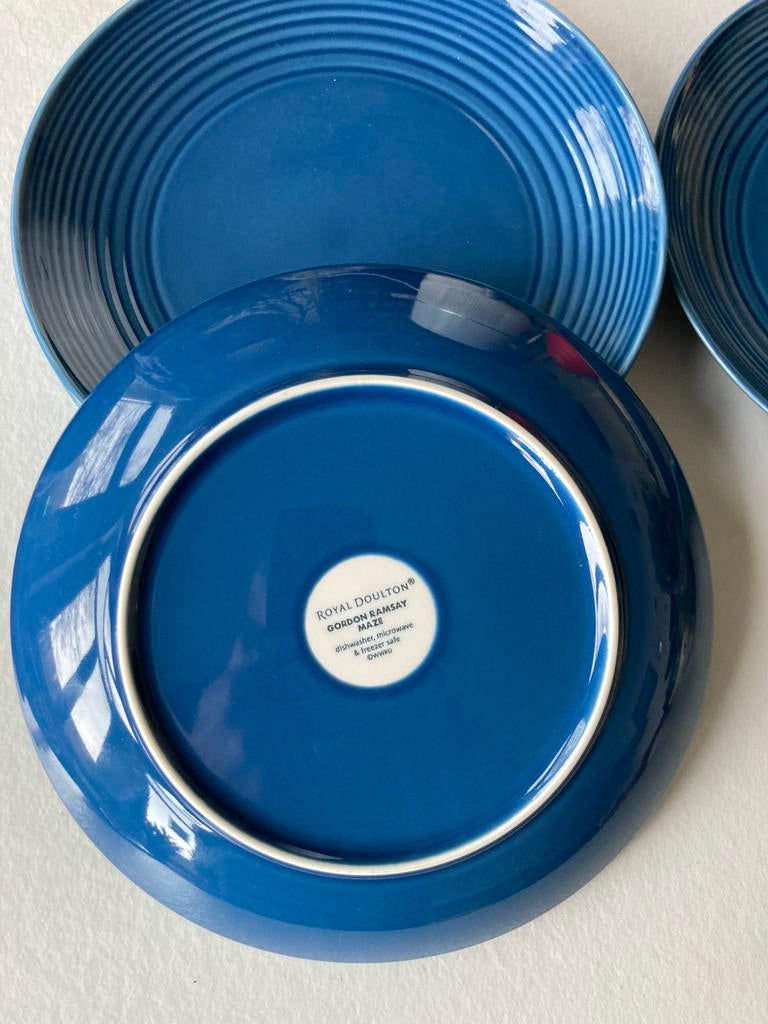 Borden blauw 4x, Ophalen of Verzenden, Zo goed als nieuw, Bord(en), Overige stijlen