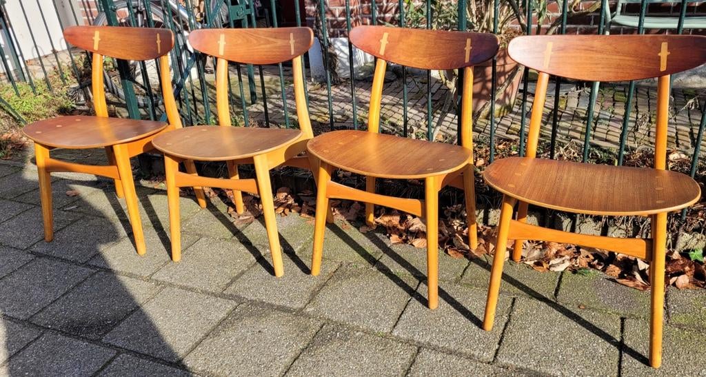 Fritz Hansen, hans wegner CH30,Scandinavisch design,vintage,, Bruin, Ophalen of Verzenden, Hansen, Nvt