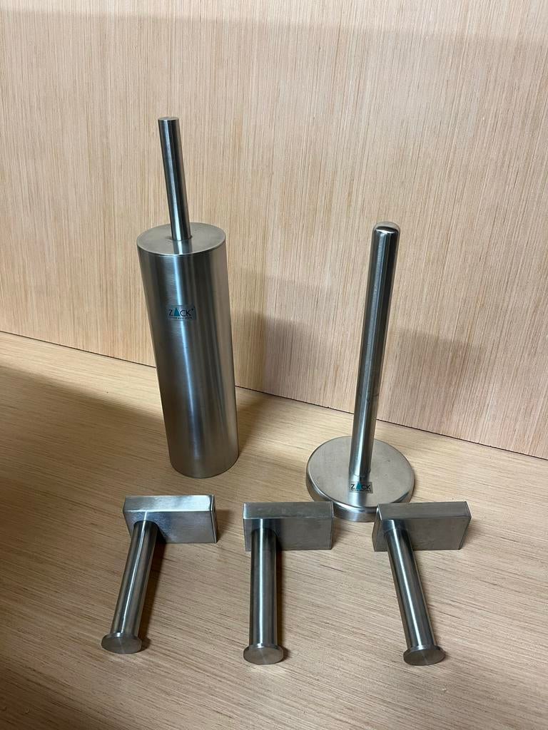 Zack toilet accessoires set - RVS, Ophalen of Verzenden, Zo goed als nieuw, Grijs, Overige typen