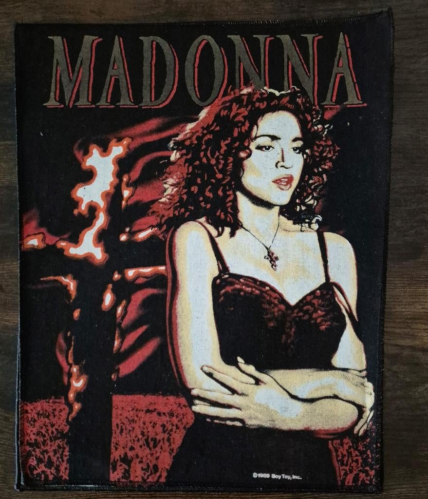 2x Officiële Madonna Like a Prayer opstrijkemblemen (36cm), Ophalen of Verzenden, Zo goed als nieuw, Kleding