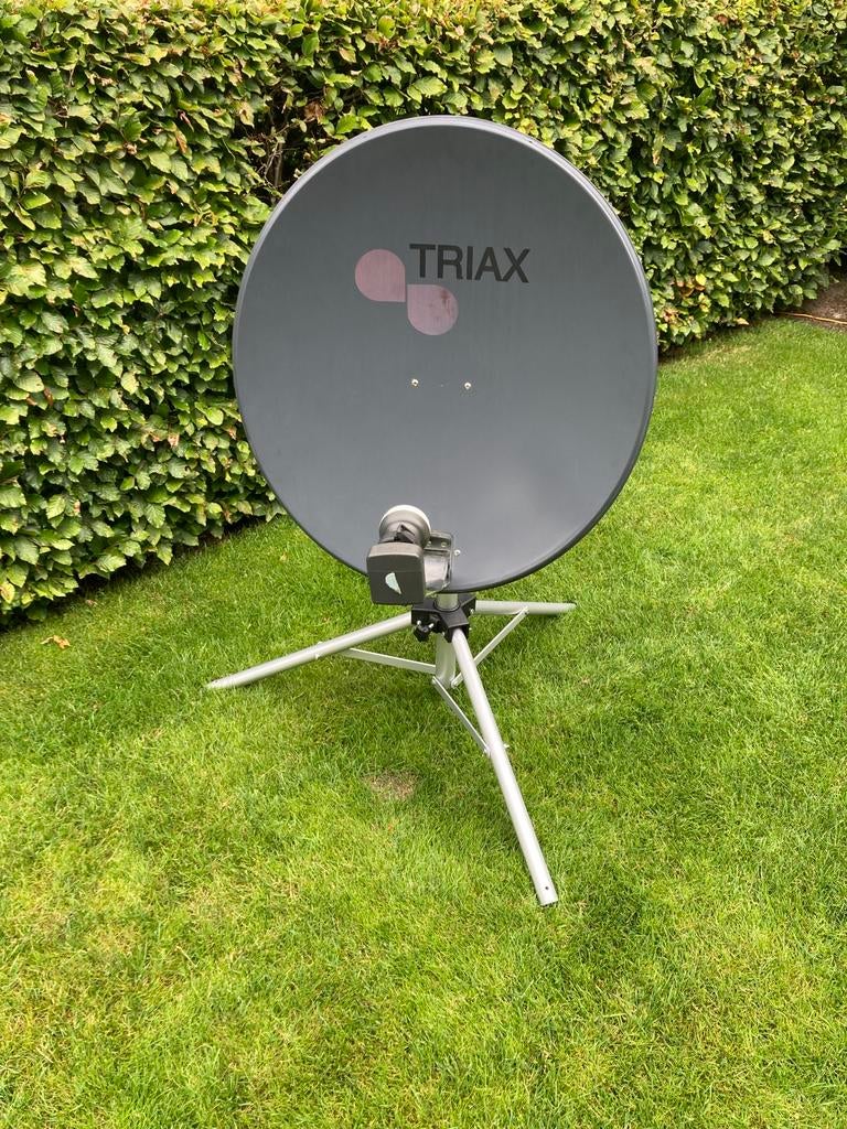 Satellietschotel met standaard, LMB en SatFinder, Ophalen, Gebruikt, (Schotel)antenne, Overige merken