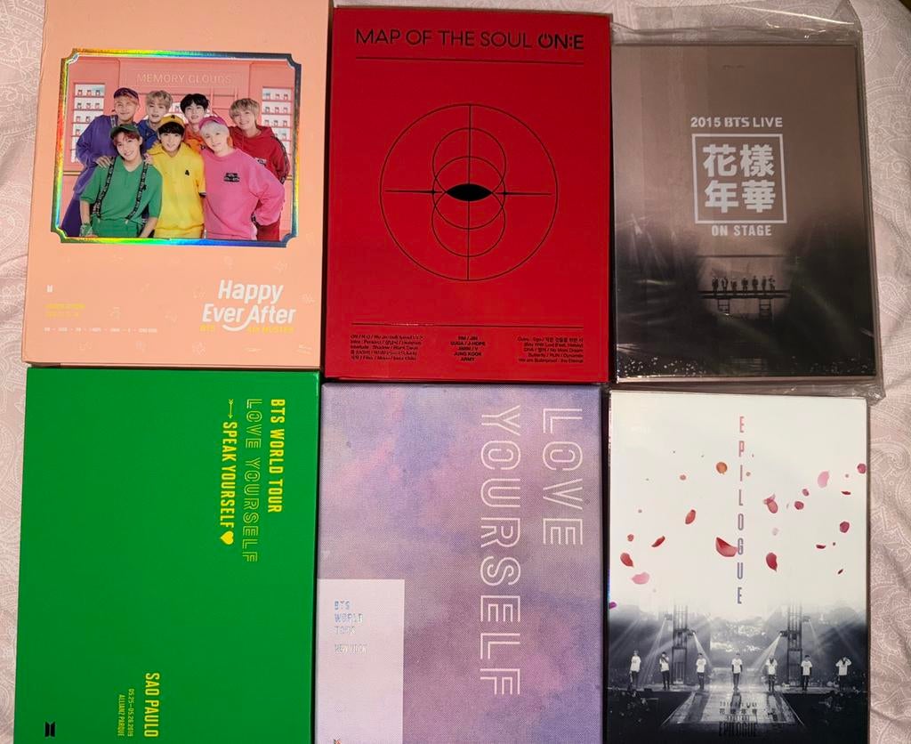 BTS dvds love yourself muster map of the soul hyyh on stage, Ophalen of Verzenden, Zo goed als nieuw, Cd of Plaat
