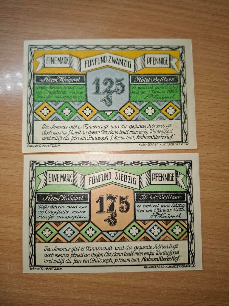 Duits Notgeld Hahnenklee Noodgeld, Ophalen of Verzenden, Duitsland