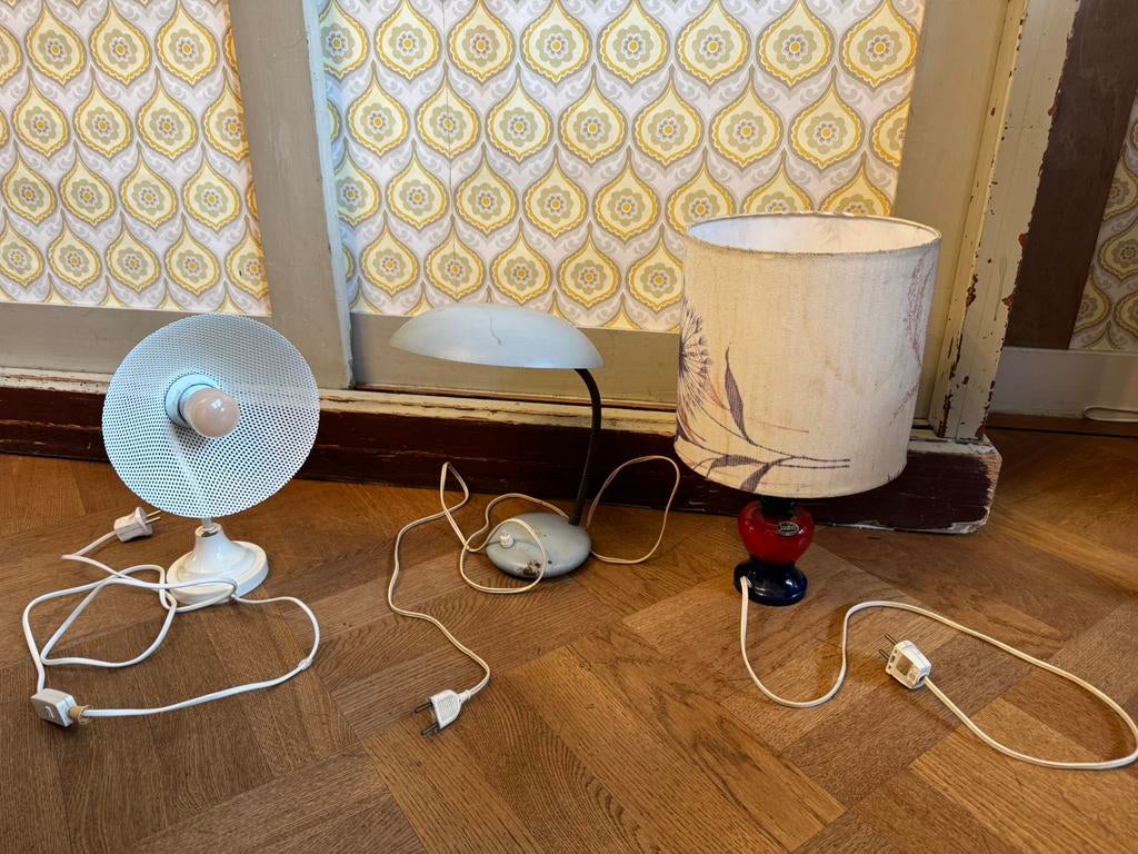 Vintage lampen Pilastro Massive Ufo desklamp Jasba, Ophalen, Gebruikt, Metaal, Minder dan 50 cm